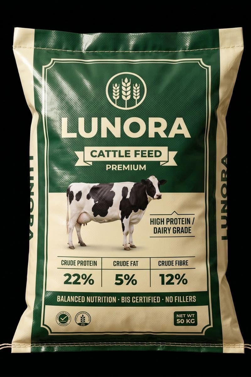 Cattle feed printed bag