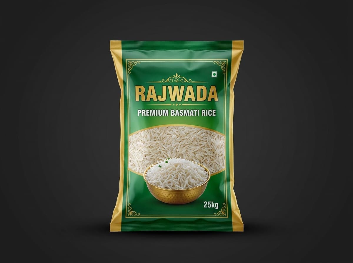Premium Basmati Rice 25kg export pack