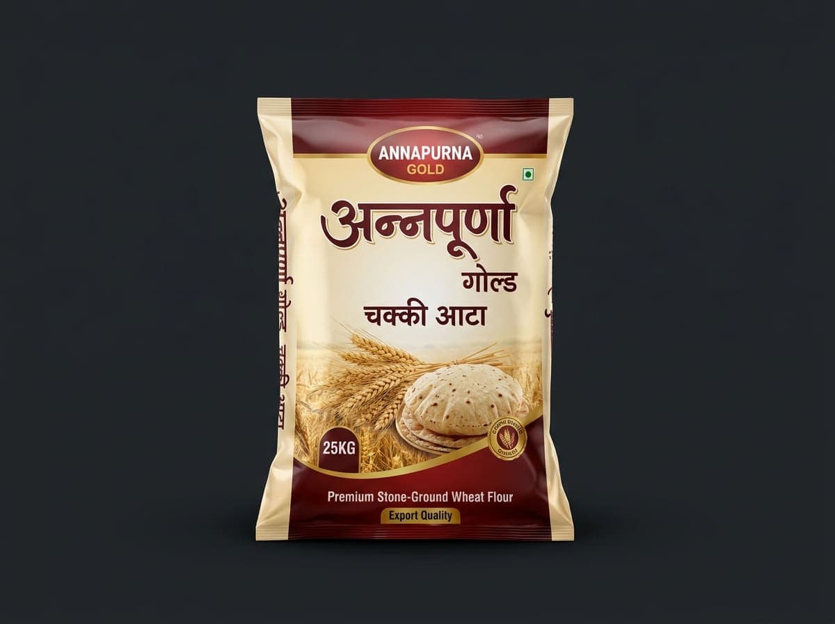 Premium Chakki Atta 25kg retail bag